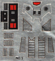 Stickers Sheet for Buggyman Gobots Monogram Model Kit