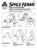 Gobots Space Hawk Interceptor Instructions Sheet