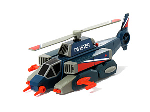 Twister Power Gobots Secret Riders in Blue Helicopter Mode