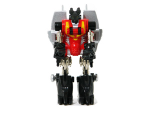 Baludas Machine Robo Series MRD-105 MRGD-5 and Robo Machine RM-60 Red and Silver Version in Robot Mode