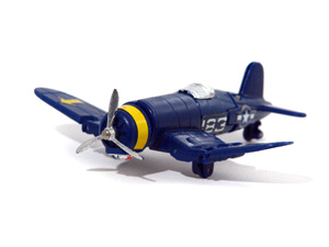 Bent Wing with Yellow Stripe Sticker in Vought F4U Corsair Plane Mode