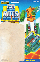 Cardback / Backing Card for Green and Orange Gobots Blaster