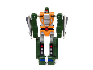 Gobots Green and Orange Blaster in Robot Mode
