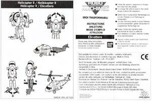Instructions Sheet for Robo Machines Helicopter II