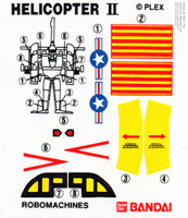Sticker Sheet for Robo Machines Helicopter II