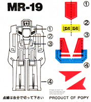 Stickers Sheet for Harrier Robo MR-19