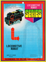 Cardback / Backing Card for Locomotive Robot Series Gobots Loco Bootleg