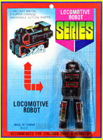 Locomotive Robot Series Gobots Loco Bootleg on Card