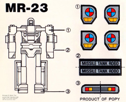 Stickers Sheet for Missile Tank Robo MR-23