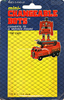 Cardback / Backing Card for Mini-Changeable Bots YJ-7 Gobots Pumper Bootleg