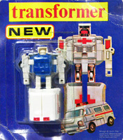 Rest-Q Hungarian Bootleg Transformer with Blue Chest on Card