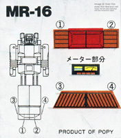 Sticker Sheet for Scooter Robo MR-16