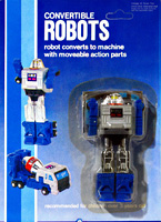 Convertible Robots Blue Block Head Bootleg on Card