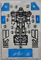 Sticker Sheet for Blue Block Head Bootleg