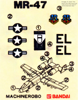 Stickers Sheet for Fairchild Robo MR-47 Machine Robo Series