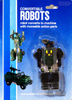 Convertible Robots Black Geeper Creeper Bootleg with Antenna on Card