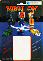 Cardback / Backing Card for Robot Car Geeper Creeper Bootleg