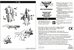 Instructions Sheet for Robo Machines F-16