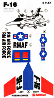 Stickers Sheet for Robo Machines F-16