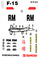 Stickers Sheet for Robo Machines Leader-1 F-15