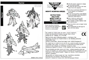 Instructions Sheet for Robo Machines Harrier