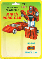 Cardback / Backing Card for Mike's Robo-Car 2-IN-1 Bootleg