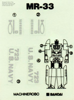 Stickers Sheet for Submarine Robo MR-33
