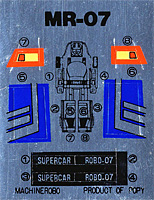 Supercar Robo Best 5 Stickers Sheet