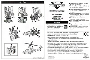 Robo Machines Instructions for Sky-Gun