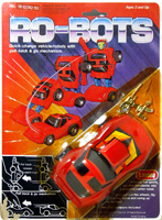 Ro-Bots Red Corvette on Card