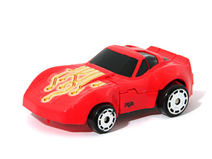 Lanard Ro-Bots Red with Variant Hood Sticker in Corvette Mode