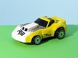 Lanard Ro-Bots Yellow Variant with variant stickers in Corvette Mode