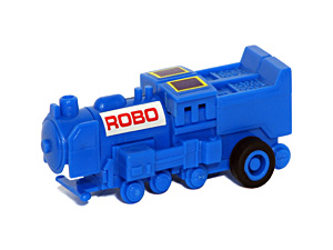 DL Robot Vehicles Robotron Locomotive Bootleg Blue in Steam Train Mode