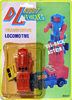 DL Vehicles Locomotive Red Limbs on Card
