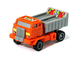 Dump Truck Robo Tron Orange Body Grey Legs in Truck Mode