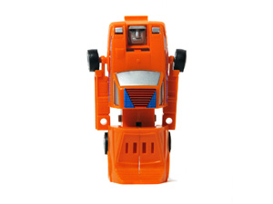 Fairlady 300ZX Orange with Grey Windows Robo Tron in Robot Mode