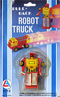 Pull-Back Robo Truck on Blue and White Card