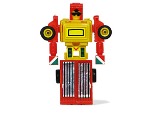 Pull-Back Robot Truck Robotron Bootleg in Red and Yellow Robot Mode