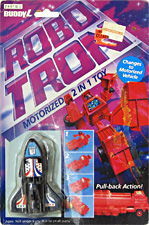 Black Space Shuttle Discovery Robo Tron Buddy L with Silver Face in Robot Mode