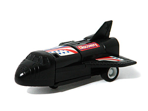Black Space Shuttle Discovery Robo Tron Buddy L in Shuttle Mode