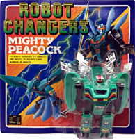 Mighty Peacock Robot Changers on Card