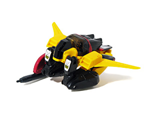 Space Warrior Robo Changers Yellow and Black in Space Rocket Mode
