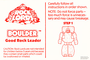 Instructions Sheet for Rock Lords Boulder