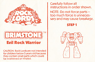 Instructions for Rock Lords Brimstone
