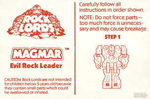Instructions Sheet for Rock Lords Magmar