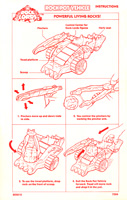 Instructions Sheet for Rock Pot Rock Lords Vehicle