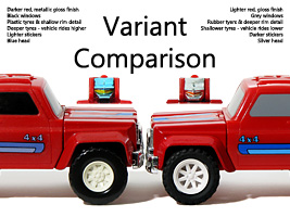 Clutch Super Gobots / Robo Machine Variant Comparison