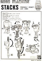 Instructions Sheet for Staks Robo Machine Super Gobots Black Feet Version