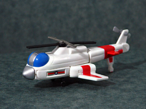 Zybots White Chopper in Helicopter Mode