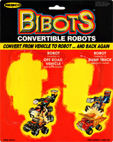 Two Pack Cardback / Backing Card for Bibots Off Road Vehicle